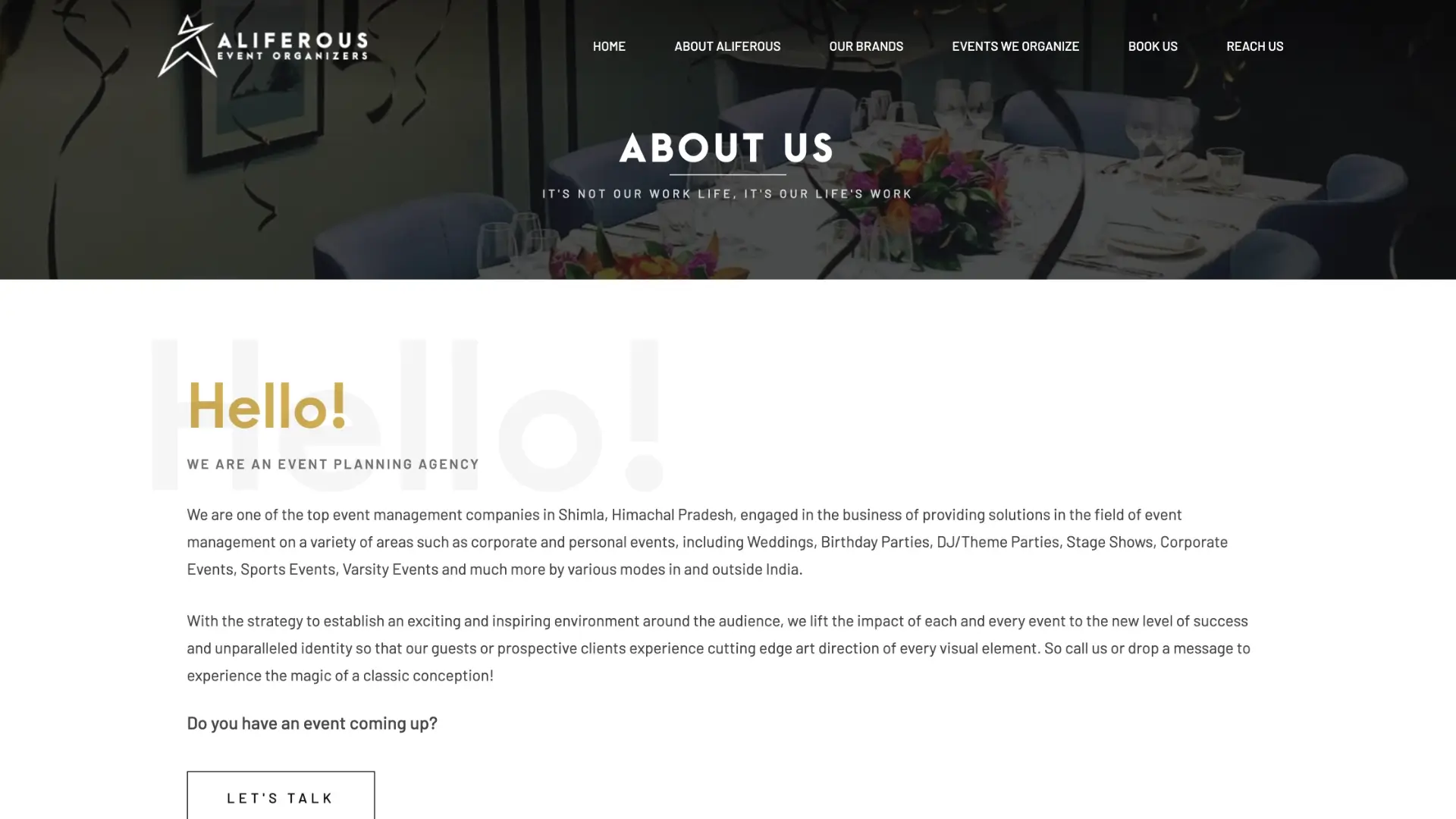 Aliferous Event Organizers